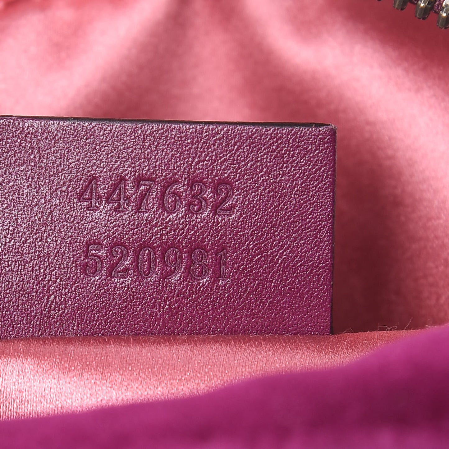 Velvet Matelasse Small GG Marmont Chain Shoulder Bag Fuchsia Violet Cyclamen