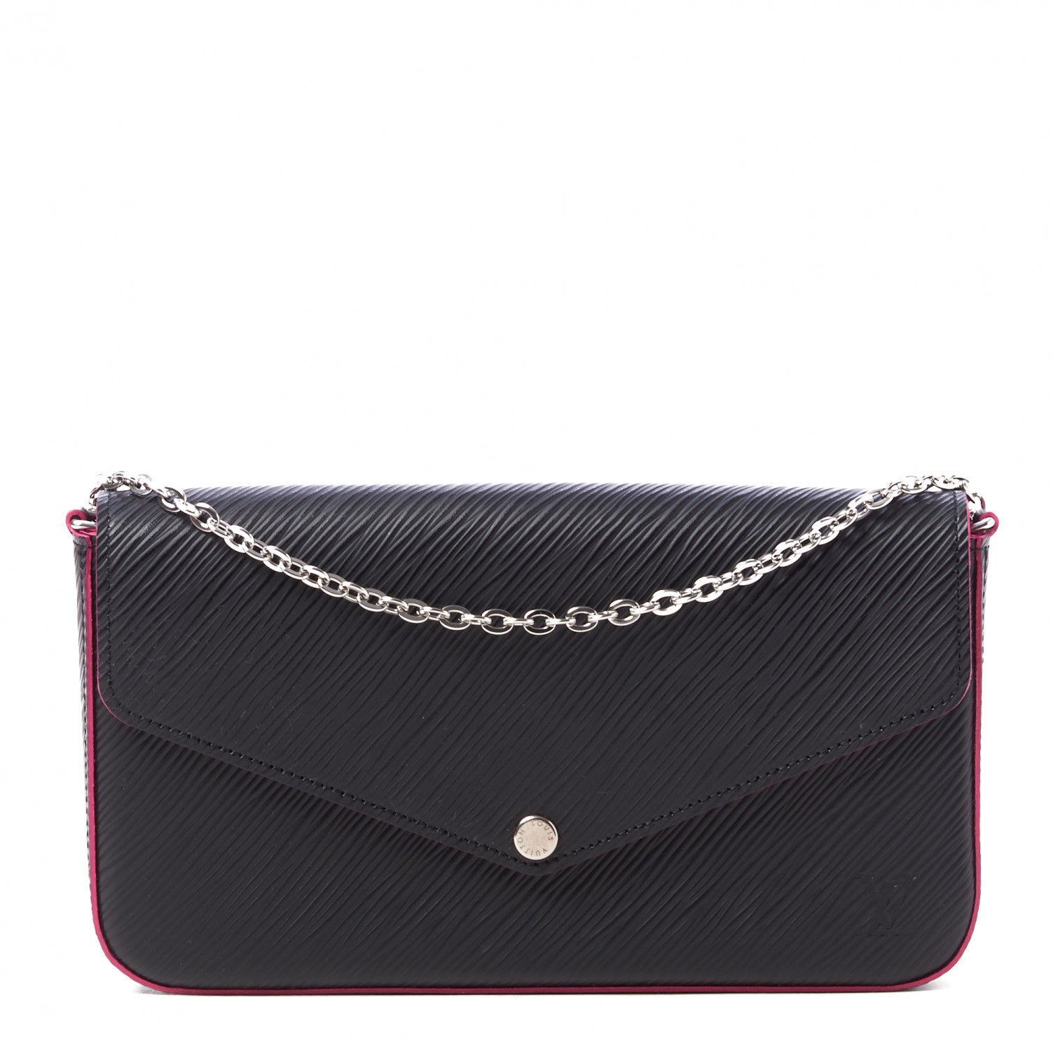 Louis Vuitton Epi Pochette Felicie Black Hot Pink 3 of 10