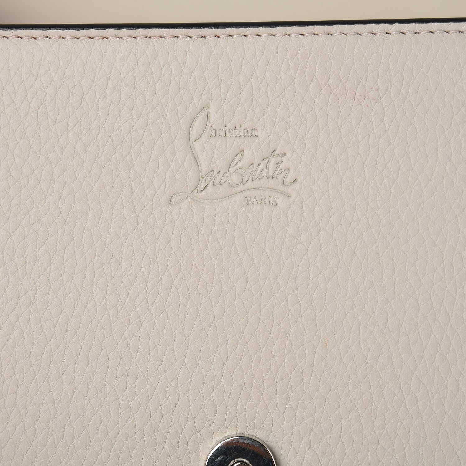 Christian Louboutin Calfskin Spikes Loubinthesky Paloma Wallet On Chain Beige 6 of 11