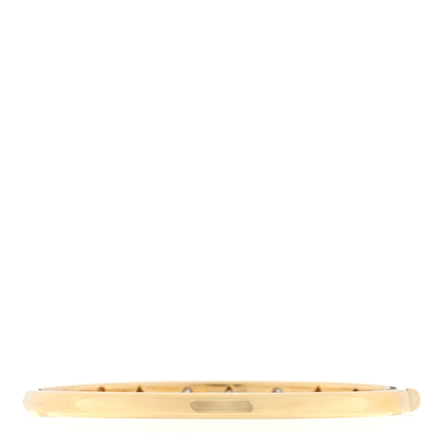 18K Yellow Gold Platinum Diamond 4.5mm Etoile Bangle Bracelet