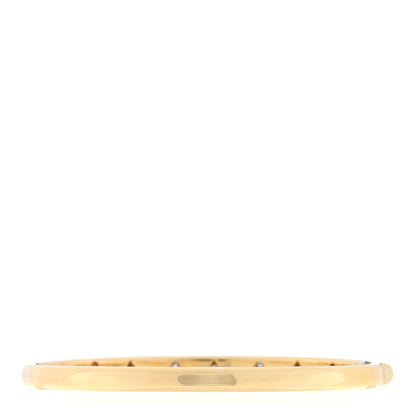 Tiffany 18K Yellow Gold Platinum Diamond 4.5mm Etoile Bangle Bracelet 2 of 3