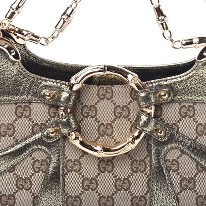 Gucci Monogram Bamboo Chain Tom Ford Shoulder Bag Metallic 9 of 9