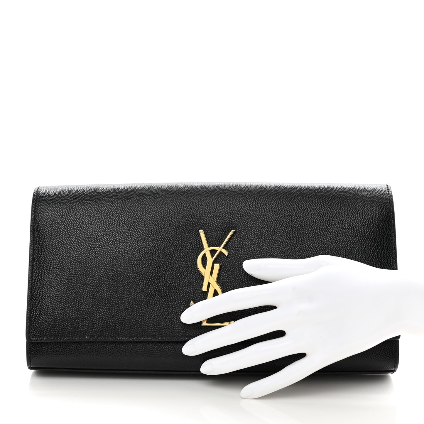 Grain De Poudre Monogram Cassandre Clutch Black