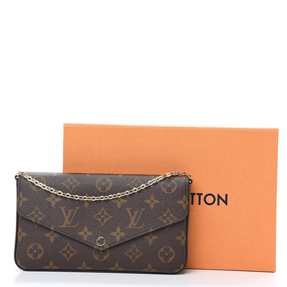 Louis Vuitton Monogram Pochette Felicie Chain Wallet Fuchsia 10 of 10
