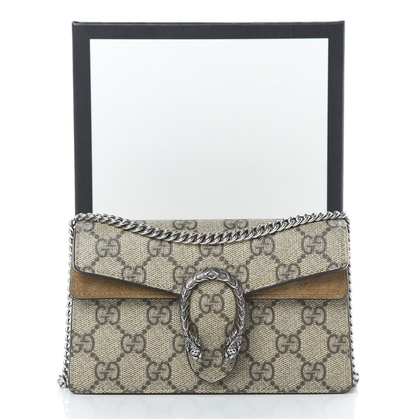 GG Supreme Monogram Super Mini Dionysus Shoulder Bag Taupe