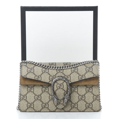 Gucci GG Supreme Monogram Super Mini Dionysus Shoulder Bag Taupe 12 of 12