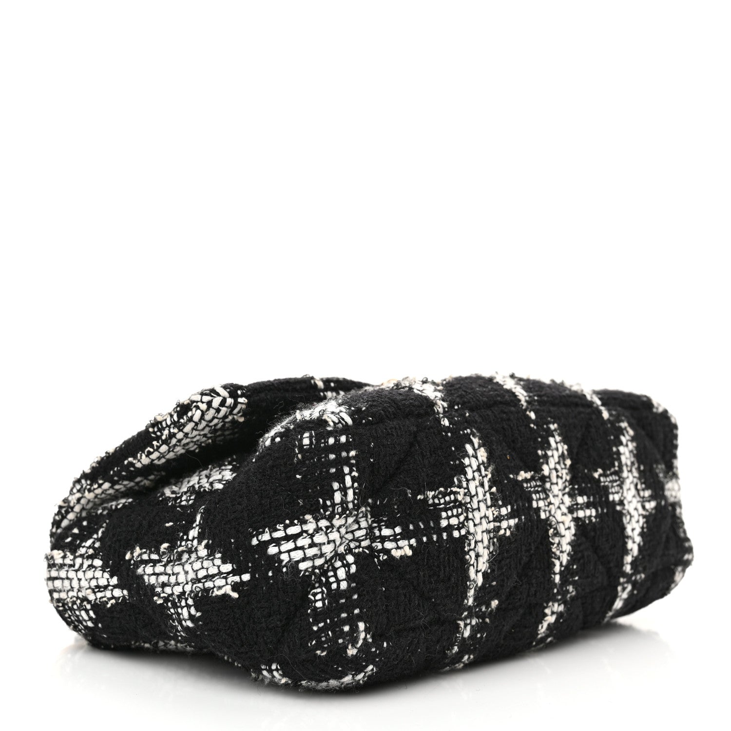 Chanel Tweed Quilted Medium Chanel 19 Flap Black White 4 of 10