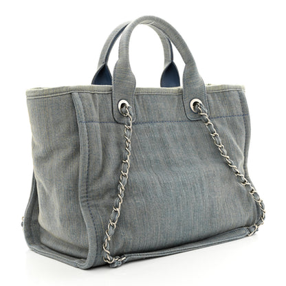 Chanel Denim Small Deauville Tote Light Blue 4 of 13