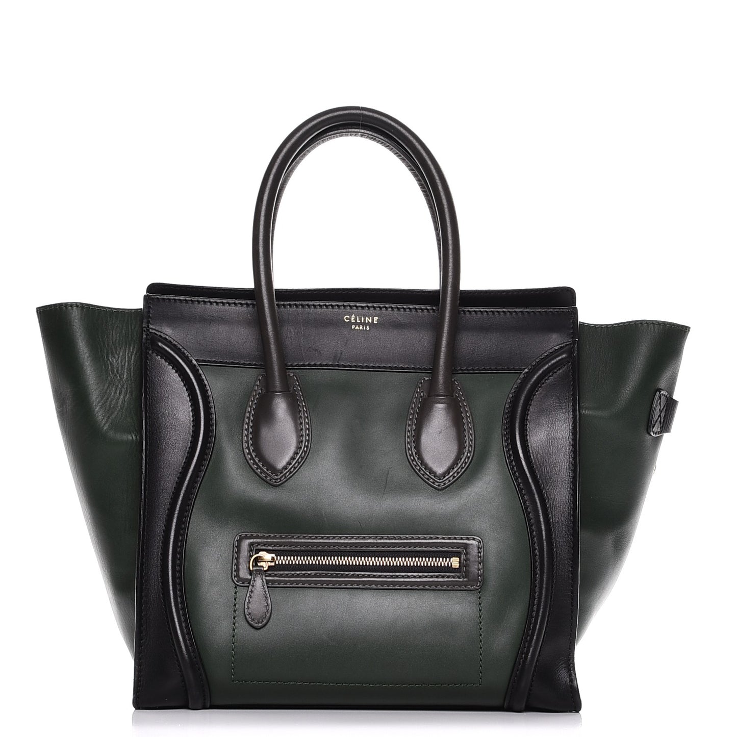 Smooth Calfskin Mini Tri-Color Luggage Forest