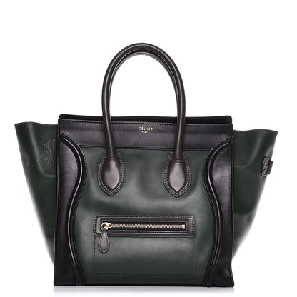 Celine Smooth Calfskin Mini Tri-Color Luggage Forest 1 of 12