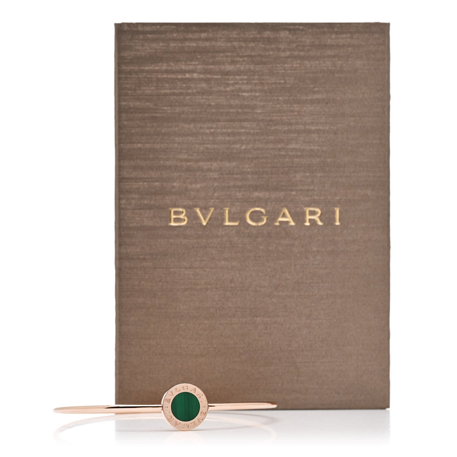 Bulgari 18K Rose Gold Malachite BVLGARI BVLGARI Bangle Bracelet M 4 of 4