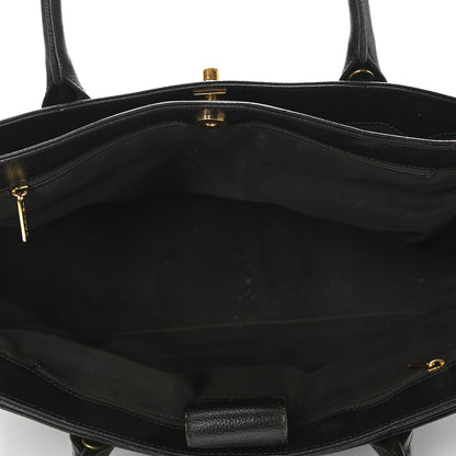 Chanel Calfskin Cerf Executive Shopper Tote Black 5 of 16