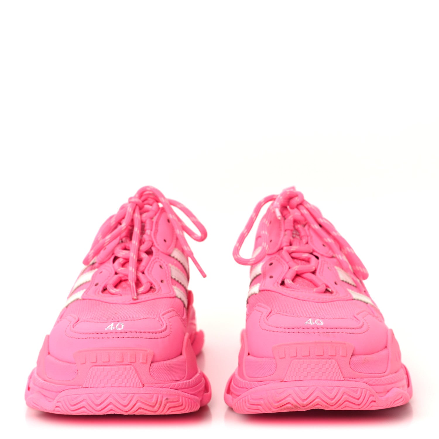Balenciaga x ADIDAS Fabric Mesh Womens Triple S Sneakers 40 Pink 3 of 8
