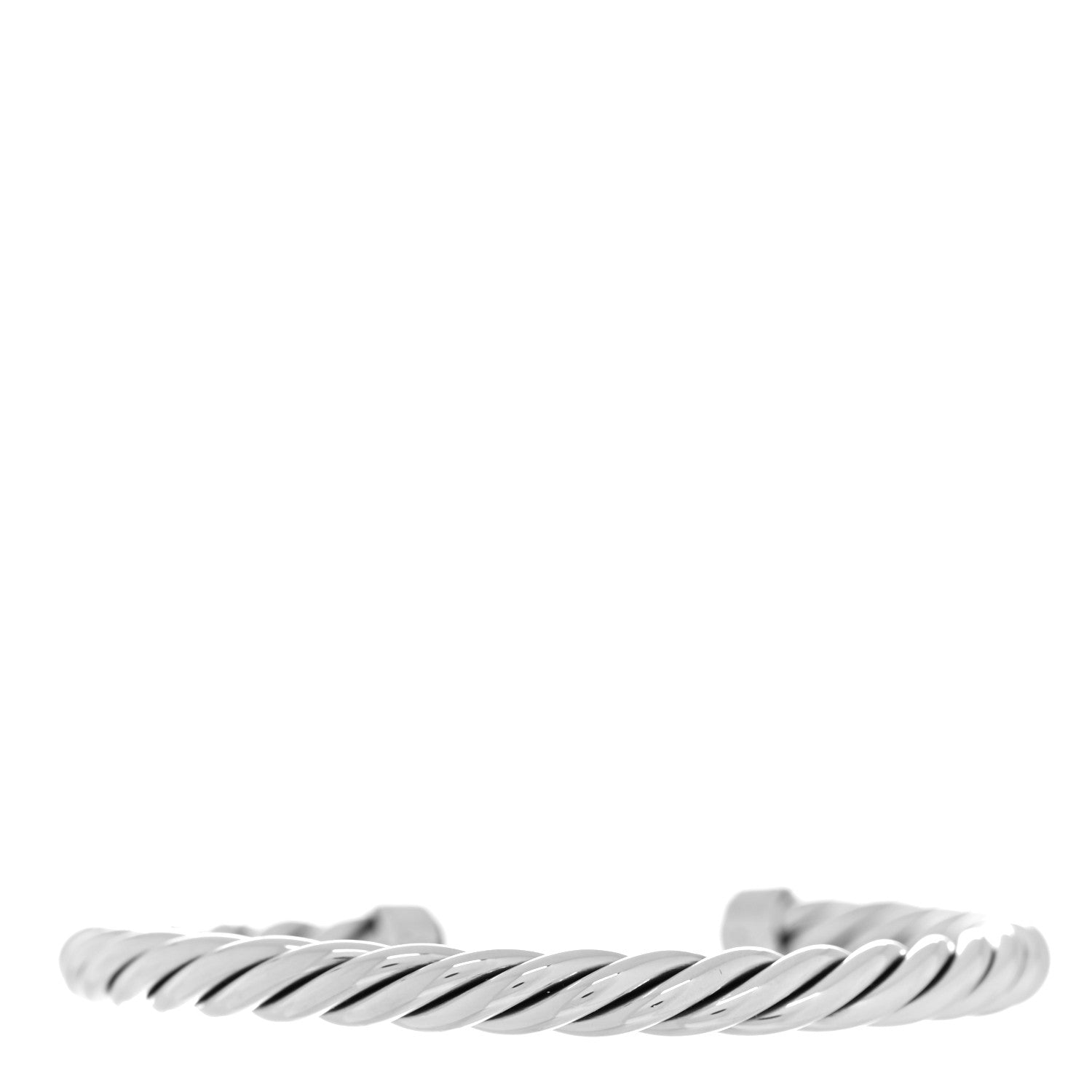 David Yurman Sterling Silver Black Onyx Cable Classic Cuff Bracelet 2 of 3