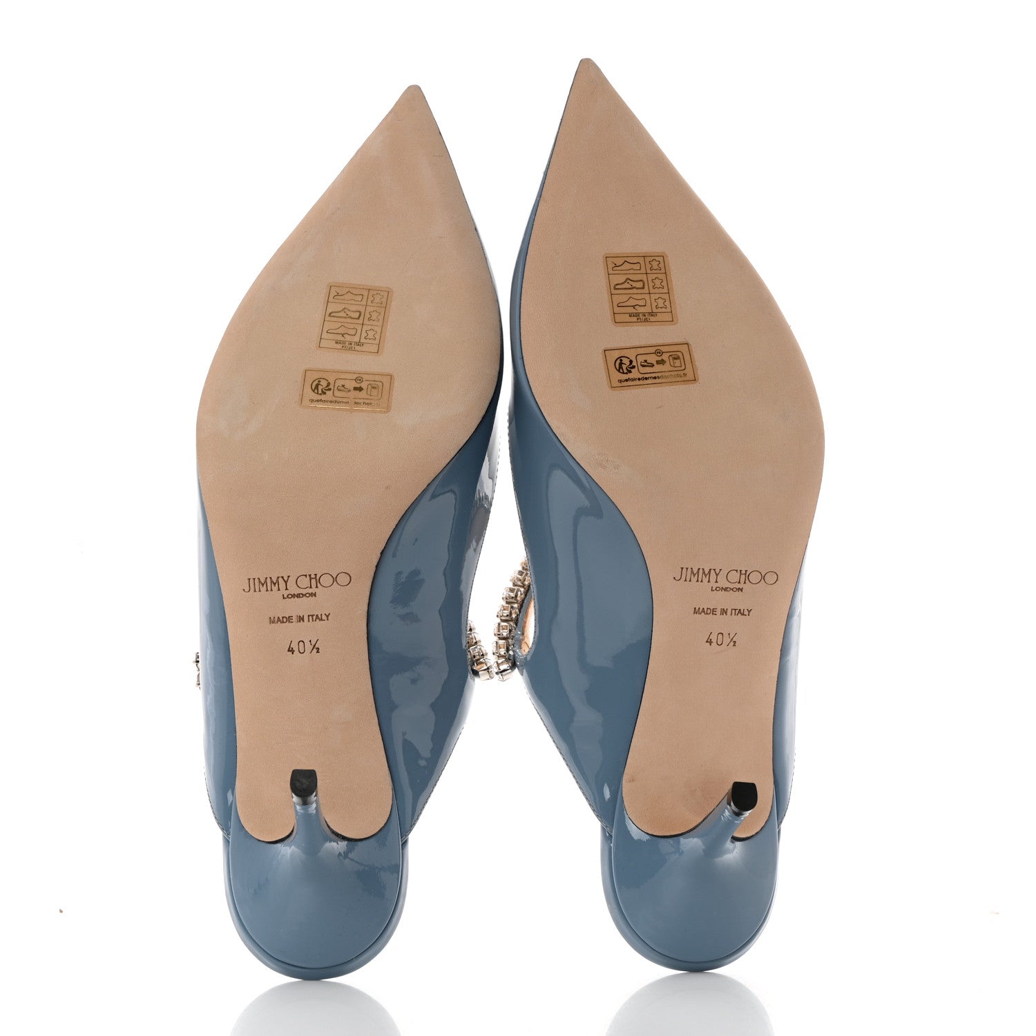 Jimmy Choo Patent Crystal Bing 65 Pumps 40.5 Blue 5 of 7