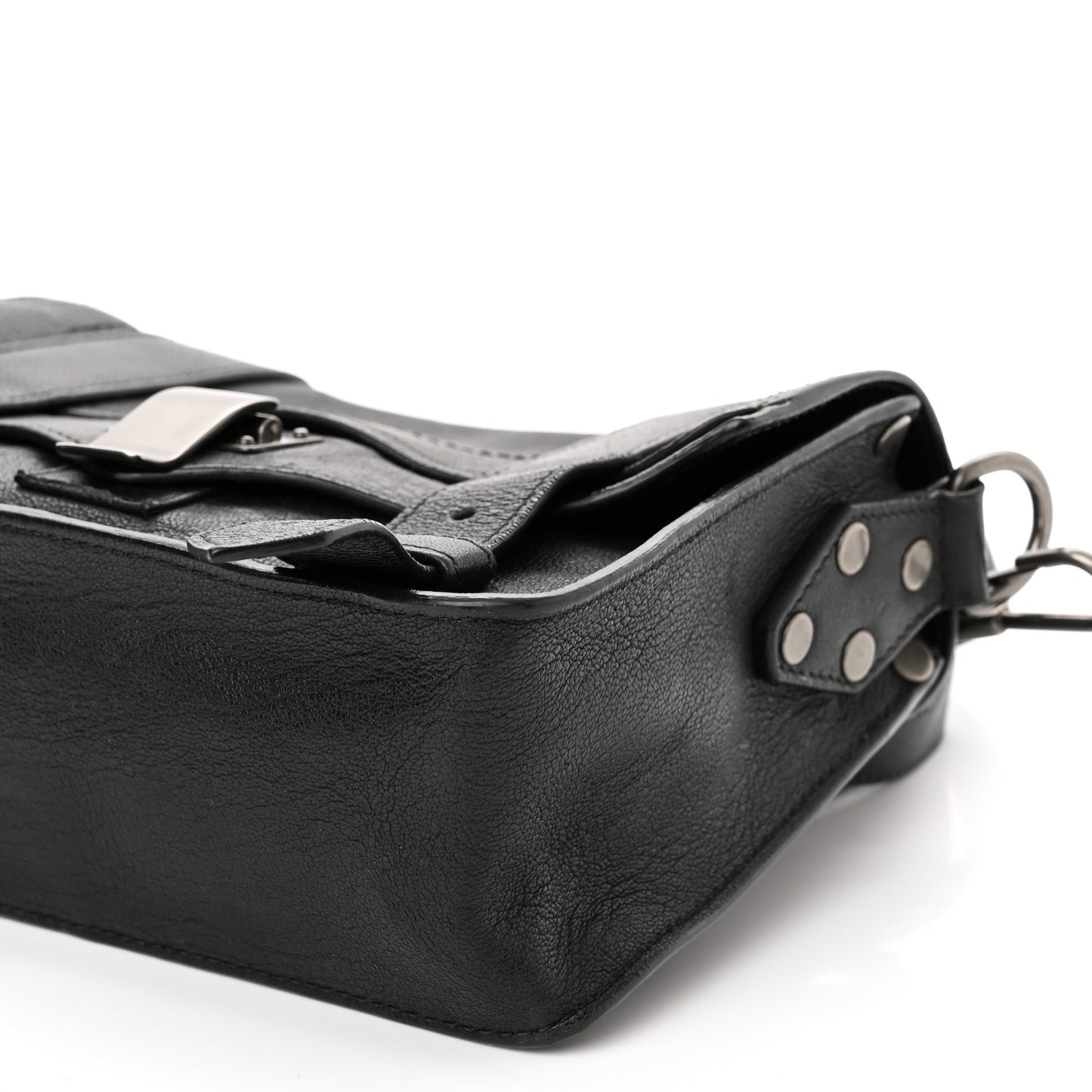 Lambskin PS1 Mini Pouch Messenger Black