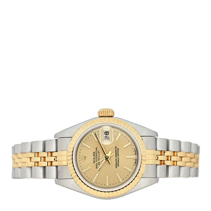 Rolex Stainless Steel 18K Yellow Gold 26mm Oyster Perpetual Datejust Watch Champagne 79173 4 of 8