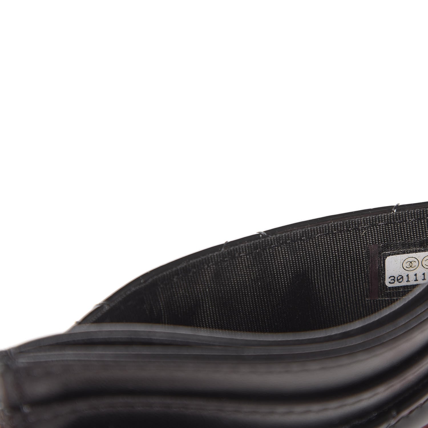 Chanel Patent Calfskin Quilted Card Holder Black 10 of 12