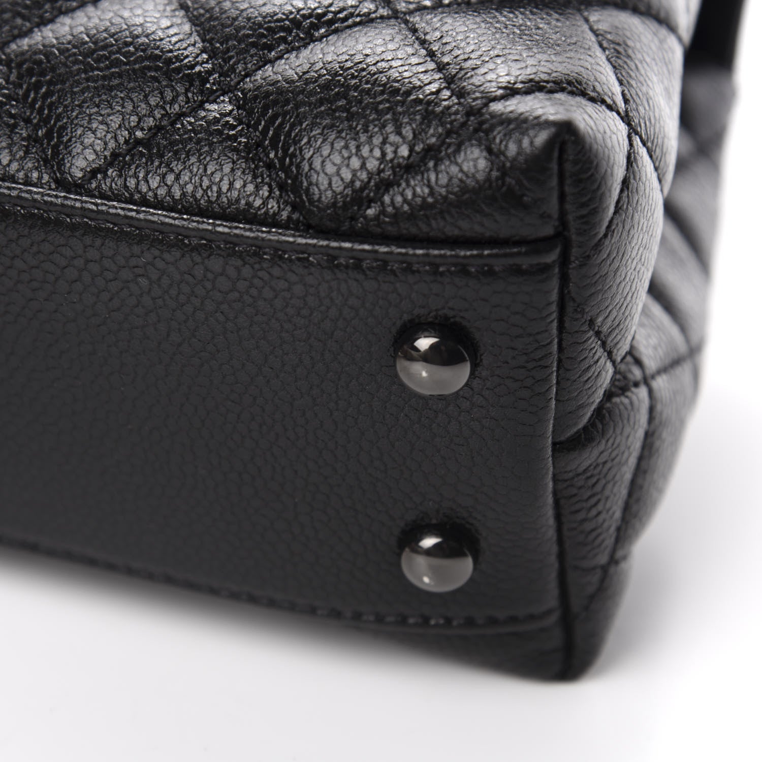 Chanel Iridescent Caviar Quilted Mini Coco Handle Flap So Black 9 of 13