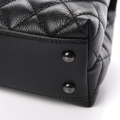 Chanel Iridescent Caviar Quilted Mini Coco Handle Flap So Black 9 of 13