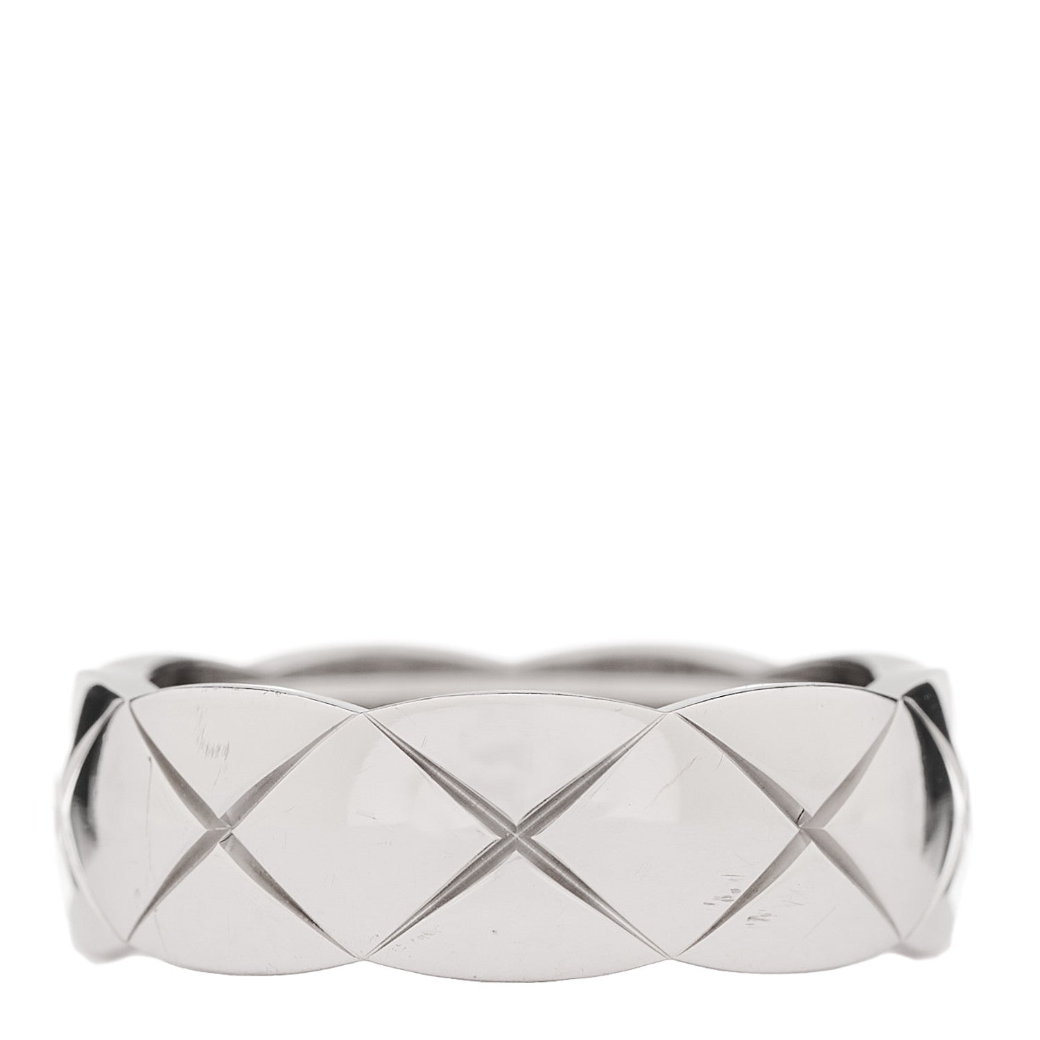 Chanel 18K White Gold Small Coco Crush Ring 56 7.75 1 of 6
