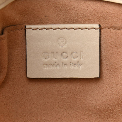 Gucci Calfskin Matelasse Mini GG Marmont Shoulder Bag White 6 of 12