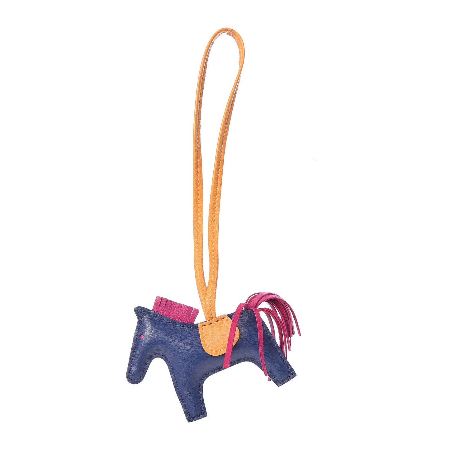 Milo Lambskin Grigri Rodeo Horse Bag Charm PM Bleu Saphir Rose Pourpre Bouton D'Or