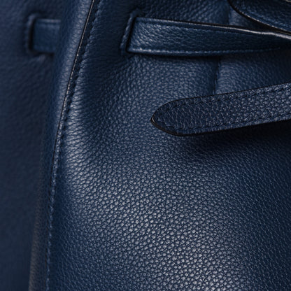 Celine Soft Grained Calfskin Medium Belt Cabas Phantom Deep Blue 13 of 13