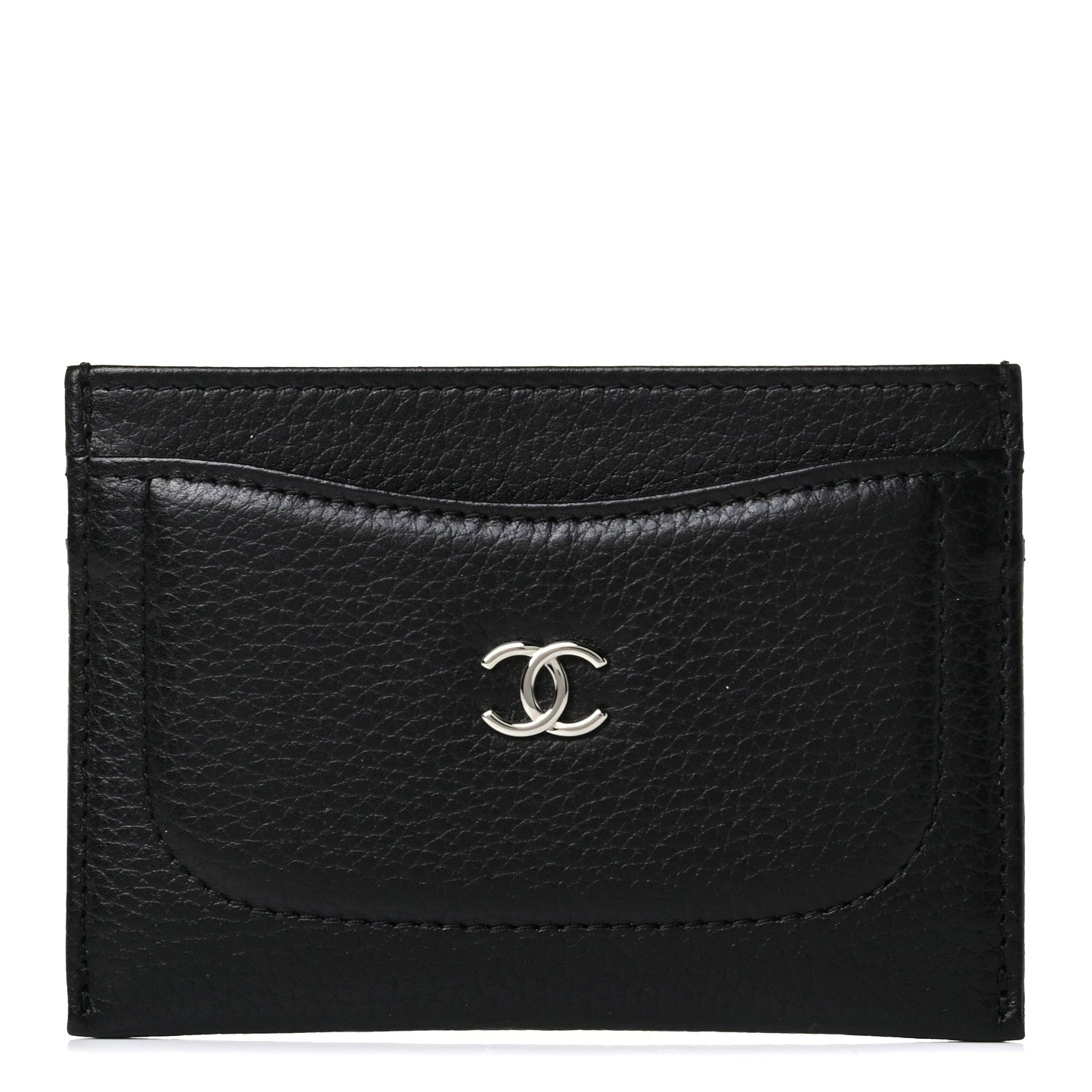 Chanel Goatskin CC Card Holder Black 1 of 7