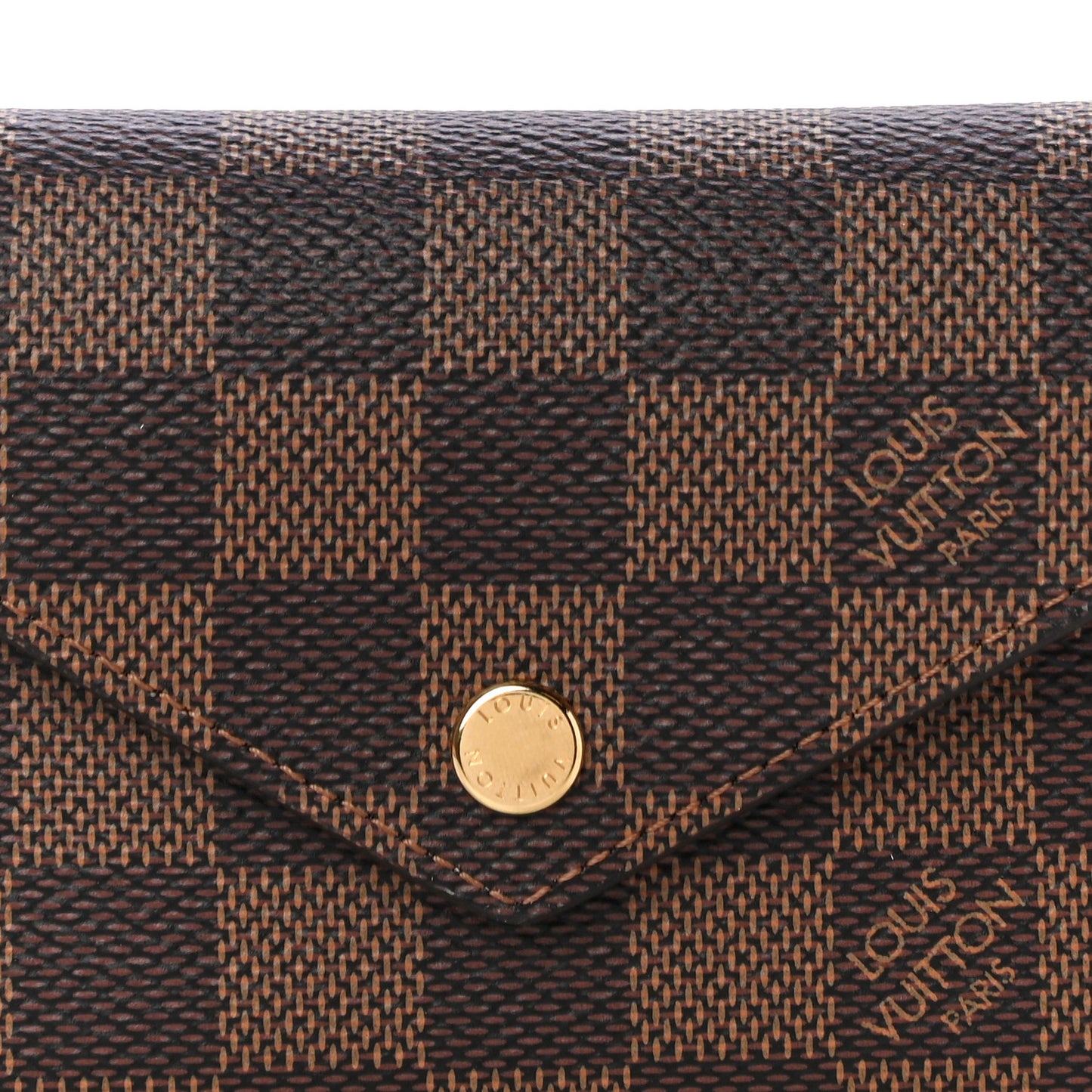 Damier Ebene Victorine Wallet Rose Ballerine