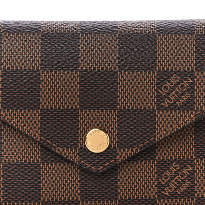 Louis Vuitton Damier Ebene Victorine Wallet Rose Ballerine 7 of 10