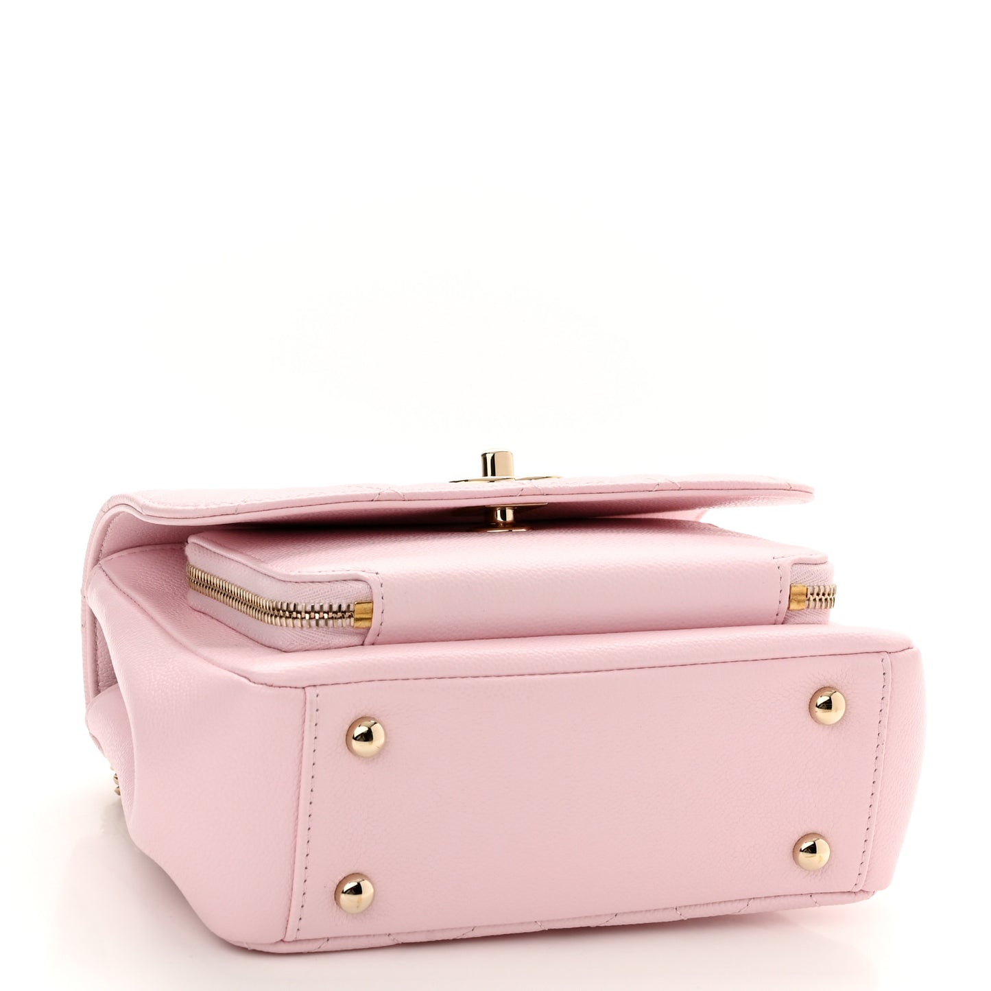 Caviar Quilted Small Business Affinity Flap Light Pink