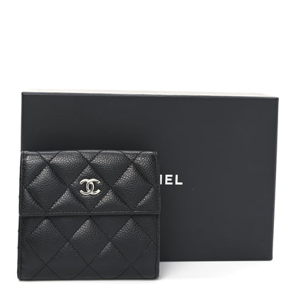 Chanel Caviar Quilted Compact French Flap Wallet Black 9 of 9