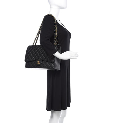 Chanel Caviar Quilted Maxi Double Flap Black 2 of 15