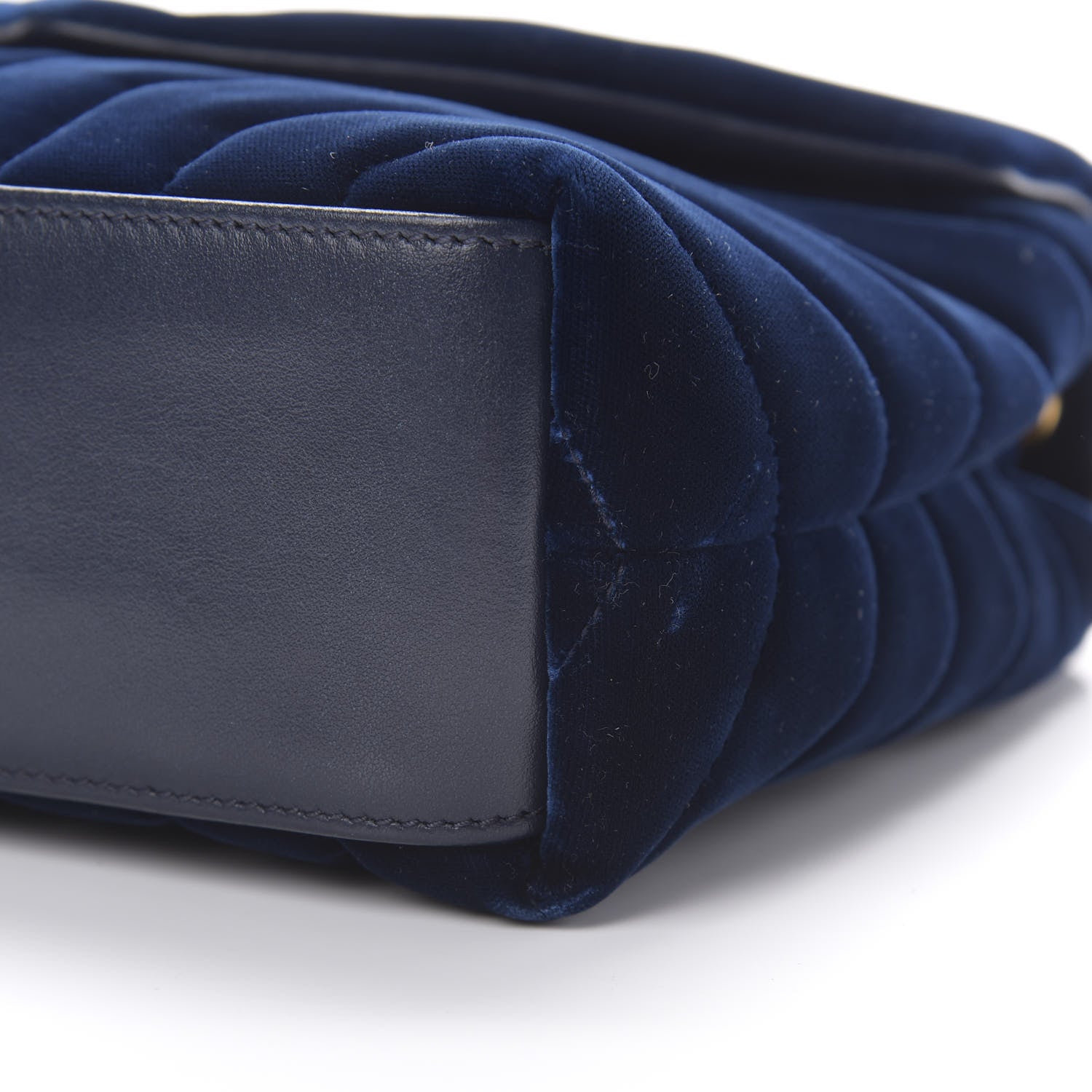 Saint Laurent Velvet Y Quilted Monogram Small Loulou Chain Satchel Medium Blue 9 of 13