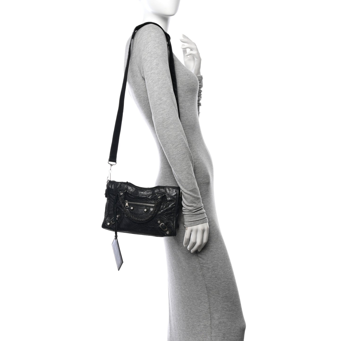 Agneau Giant 12 Silver Hardware Mini City Black