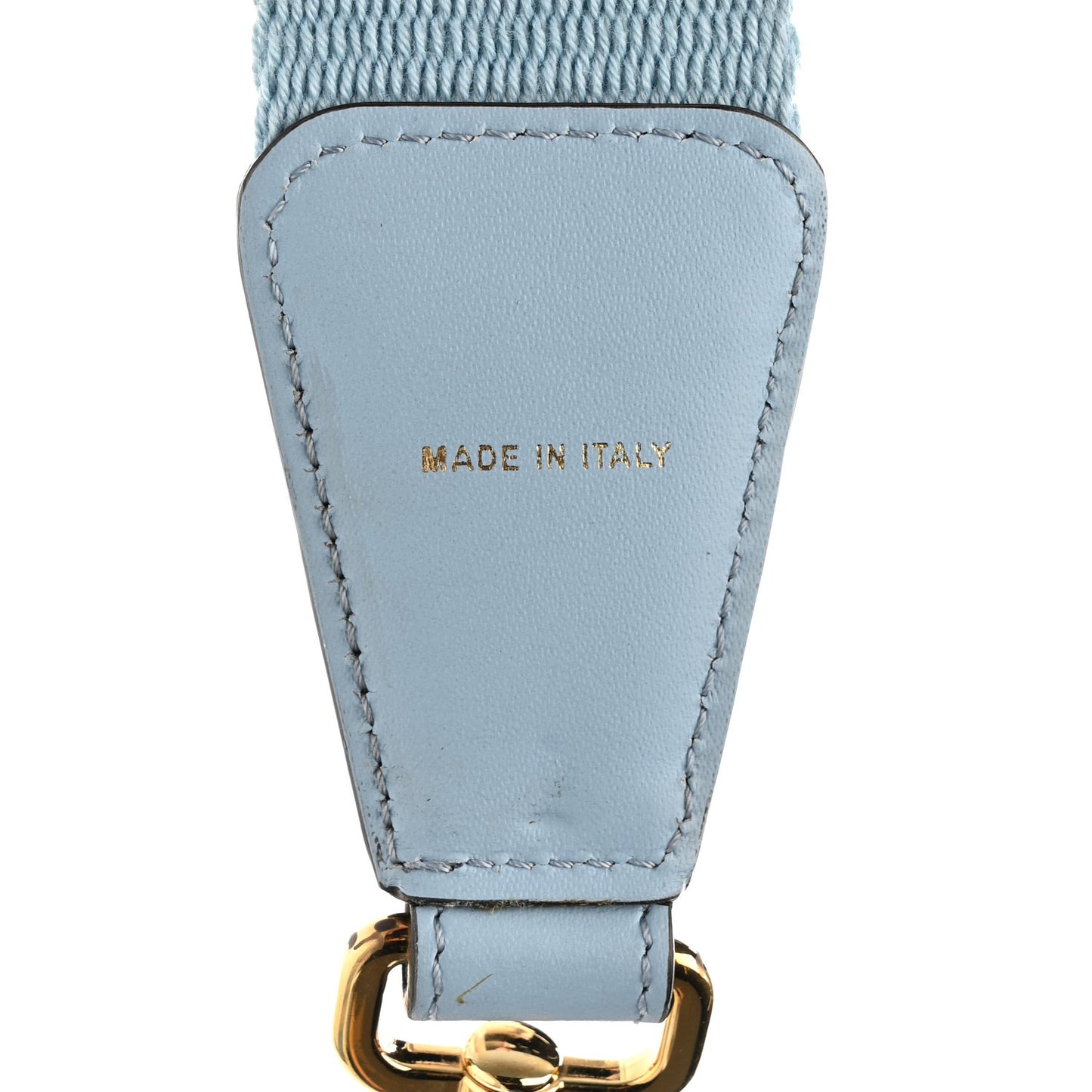 Jacquard Ribbon Vitello King FF Bi-Color Intreccio Adjustable Strap You Azzurro Baby Latte