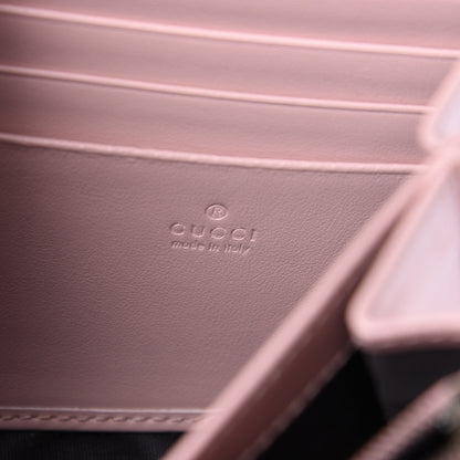 Gucci Calfskin Matelasse GG Marmont Chain Wallet Perfect Pink 6 of 14