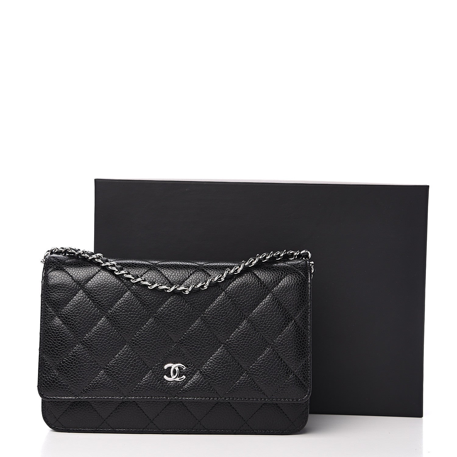 Chanel Caviar Quilted Wallet On Chain WOC Black 11 of 11