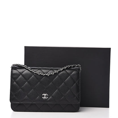 Chanel Caviar Quilted Wallet On Chain WOC Black 11 of 11