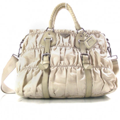 Prada Tessuto Nylon Gaufre Dressy Tote Sabbia 1 of 13
