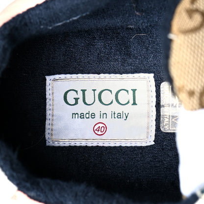 Gucci GG Supreme Monogram Mix Monogram Womens Rhyton Sneakers 40 London Blue Beige Pale Pink 7 of 12