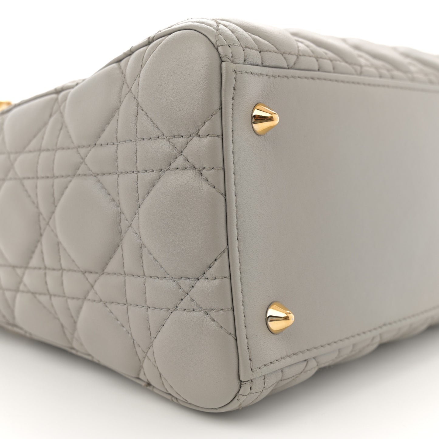 Lambskin Cannage Medium Lady Dior Grey