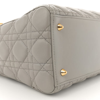 Christian Dior Lambskin Cannage Medium Lady Dior Grey 9 of 16