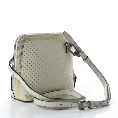 Gucci X SEGA Calfskin GUCCY Stars Mini Dome Shoulder Bag Mystic White Gold 3 of 10