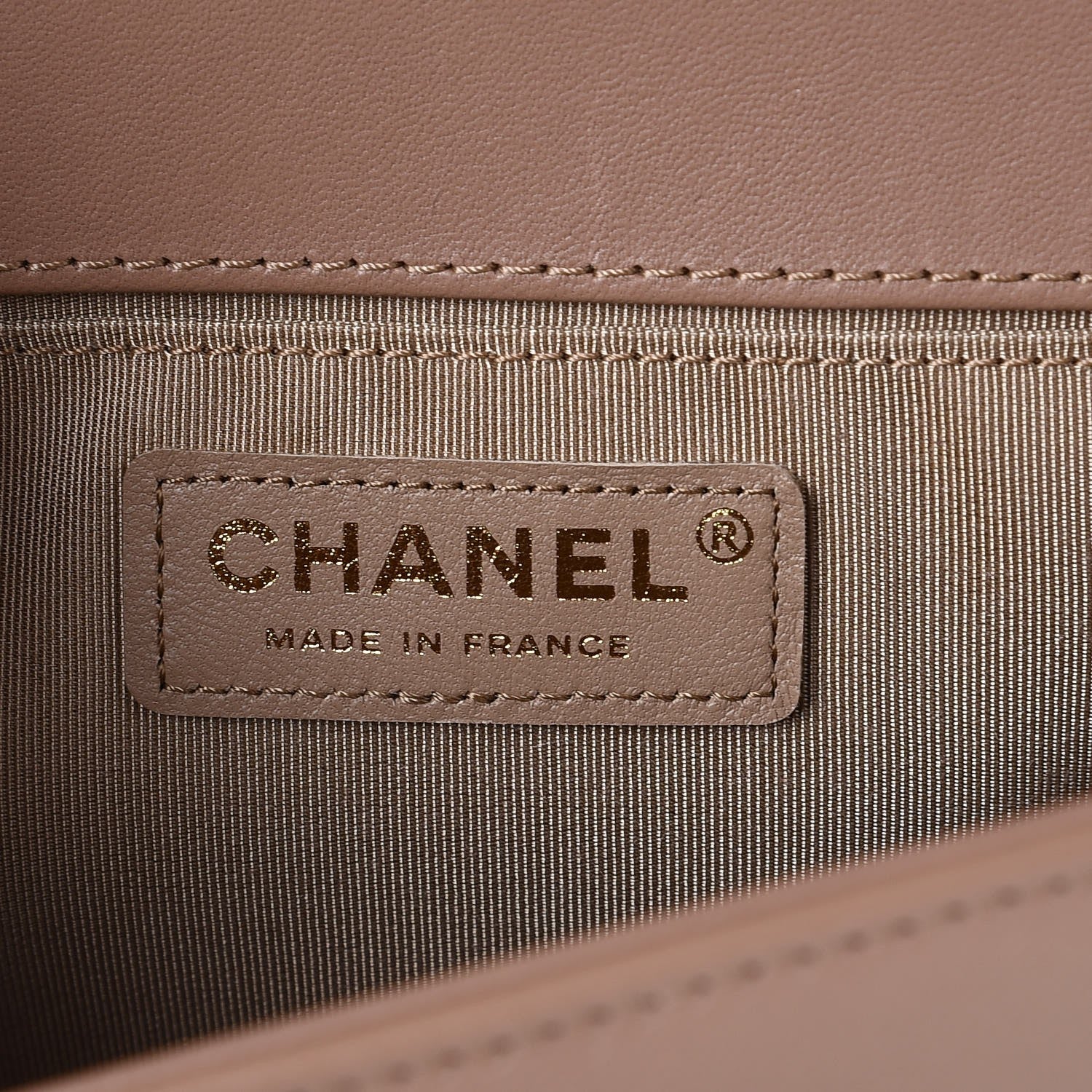 Chanel Lambskin Quilted Medium Boy Flap Dark Beige 6 of 10