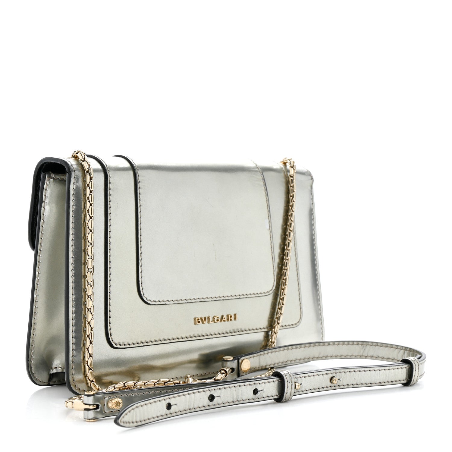 Bulgari Metallic Calfskin Serpenti Forever Small Shoulder Bag
