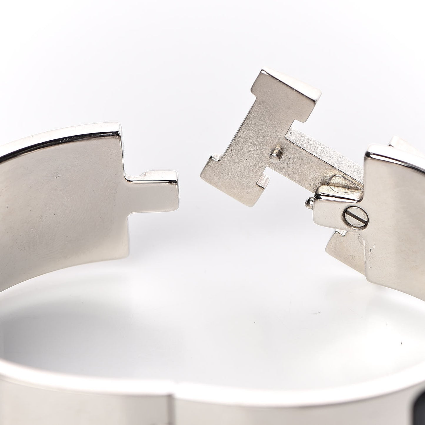 Enamel Wide Clic Clac H Bracelet GM Black