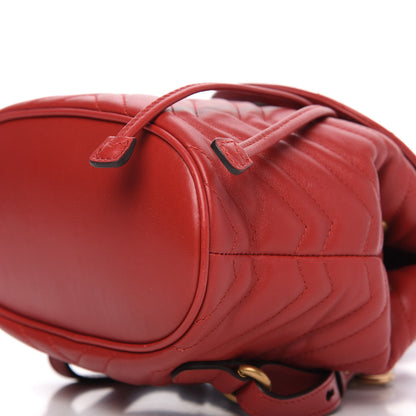 Gucci Calfskin Matelasse GG Marmont Flap Backpack Hibiscus Red 7 of 10