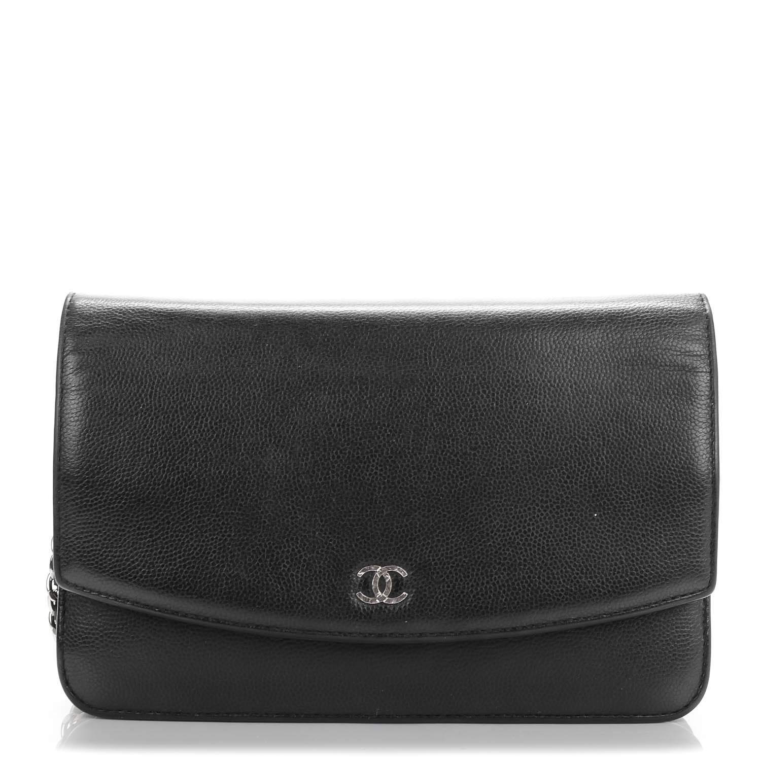 Chanel Caviar Sevruga Wallet On Chain WOC Black 1 of 8